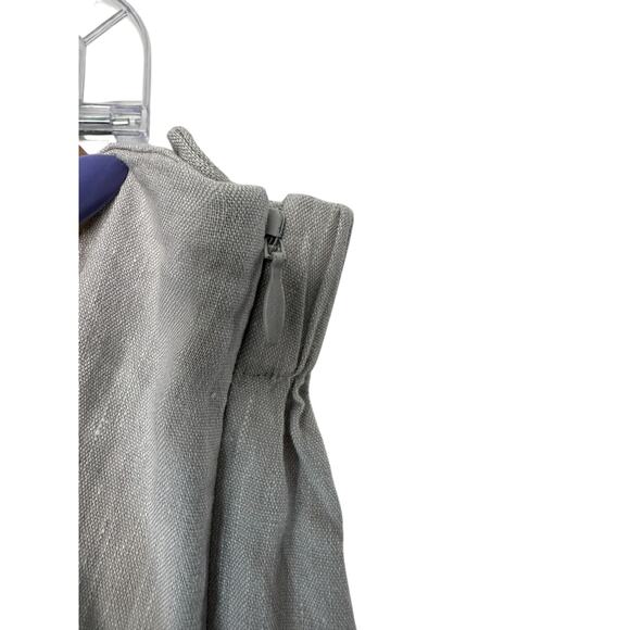 J. Jill Linen Stretch Light Gray Lagenlook Coastal Grandma Cropped Pants Large - Picture 7 of 12